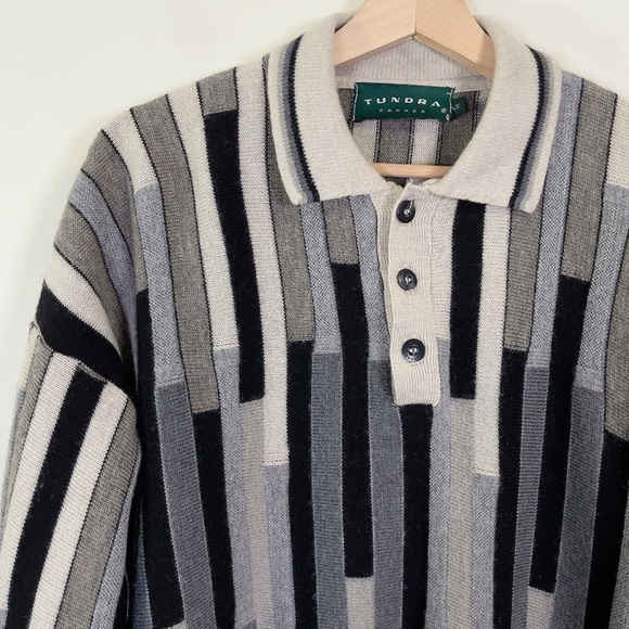 Vintage 90s Textured Coogi Style Cropped Sweater - Picture 10 of 16